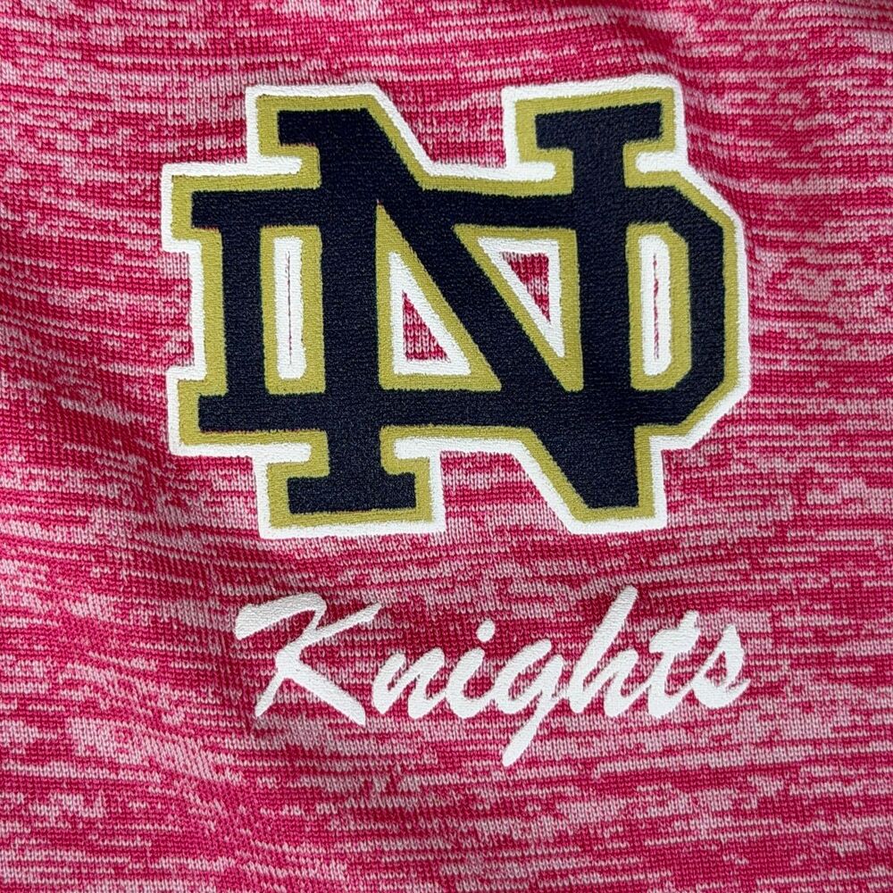 NOTRE DAME Fighting Irish Sweater Women 2XL Pink Red 1/4 Zip Under Armour Fan
